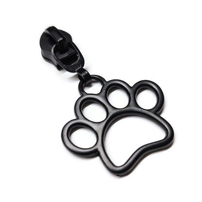 #5 Large Paw Zipper Pulls in Matte Black at Atelier Fiber Arts