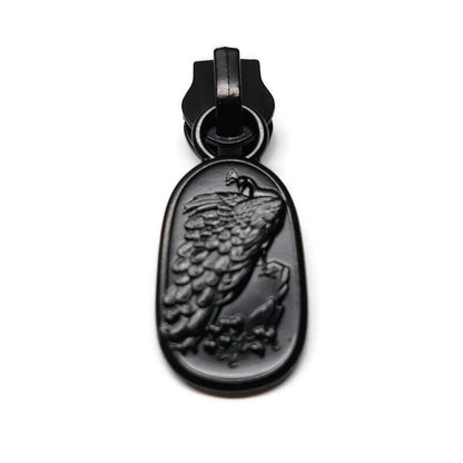 #5 Strut Your Stuff Zipper Pulls in Matte Black at Atelier Fiber Arts