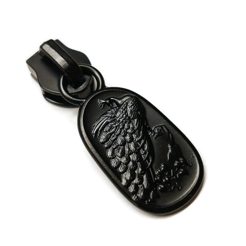 #5 Strut Your Stuff Zipper Pulls in Matte Black at Atelier Fiber Arts