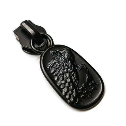 #5 Strut Your Stuff Zipper Pulls in Matte Black at Atelier Fiber Arts