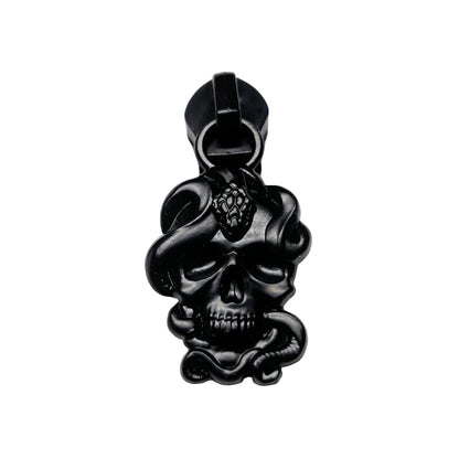 #5 Snake Charmer Zipper Pulls in Matte Black at Atelier Fiber Arts
