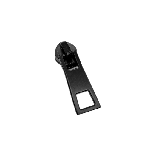#5 Rectangle Nylon Zipper Pull in Matte Black - 3pcs Atelier Fiber Arts