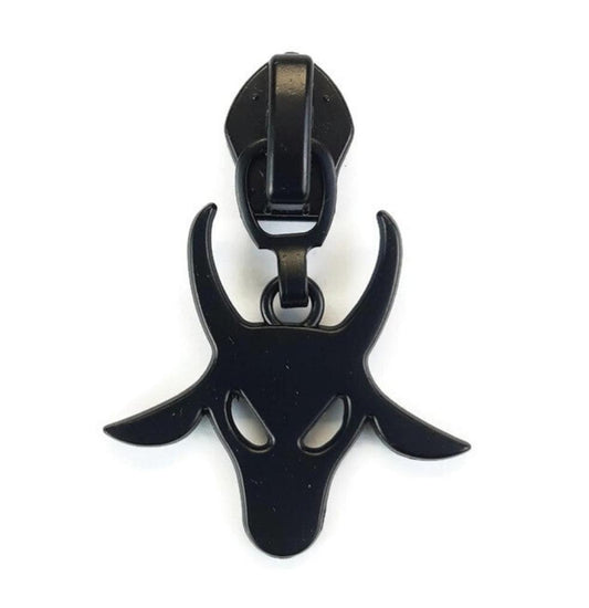 #5 Angry Goat Nylon Zipper Pulls Matte Black - 3pcs - LAST CHANCE Atelier Fiber Arts