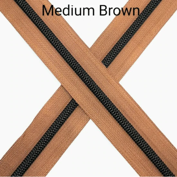 #5 Zipper - Medium Brown - LAST CHANCE Medium Brown Atelier Fiber Arts