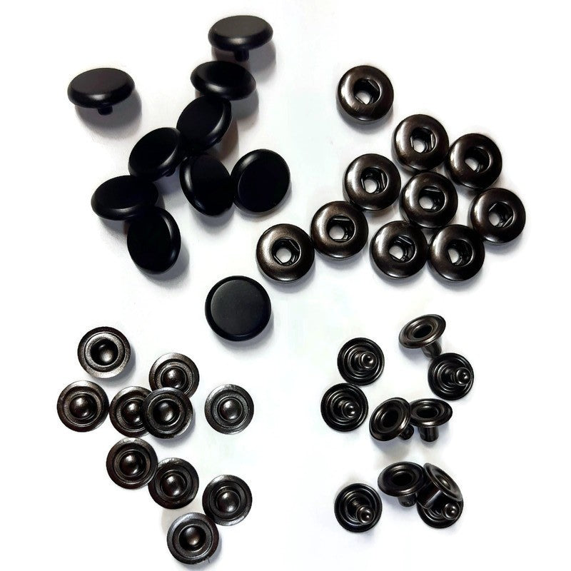Metal Snap Fasteners, 10mm (3/8in), 10 sets at Atelier Fiber Arts